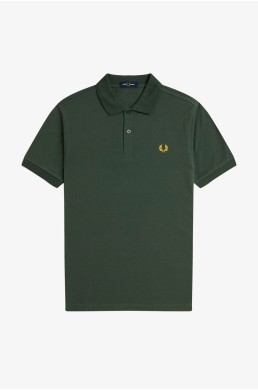 M600 Y22 polo Fred Perry verde pista corona laurel panal de abeja