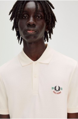 Compra polo de manga corta crudo Fred Perry ropa hombre bordado vintage