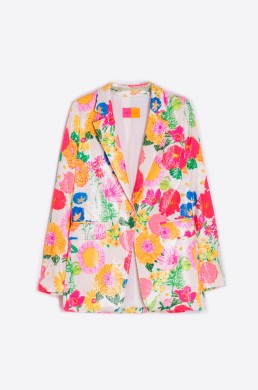 Comprar Vilagallo chaqueta lentejuelas estampado floral primavera verano