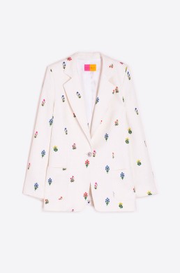 Blazer blanca estampado floral Vilagallo primavera verano 2025