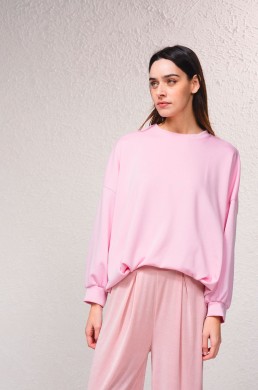 Comprar SMF sudadera oversize rosa para mujer 257589