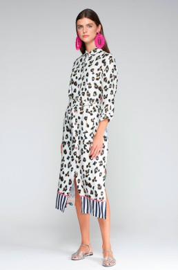 Comprar Vilagallo vestido animal print cuadros flores