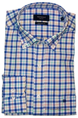 Comprar Pertegaz camisa cuadros multicolor. Camisa manga larga con bolsillo