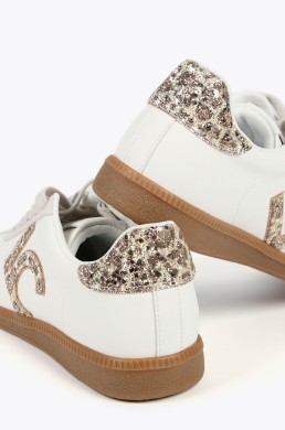 Zapatillas blancas glitter Lola Casademunt