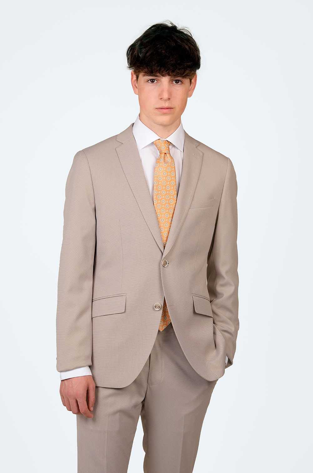 Enrique Pellejero traje camel con puntito Slim Fit