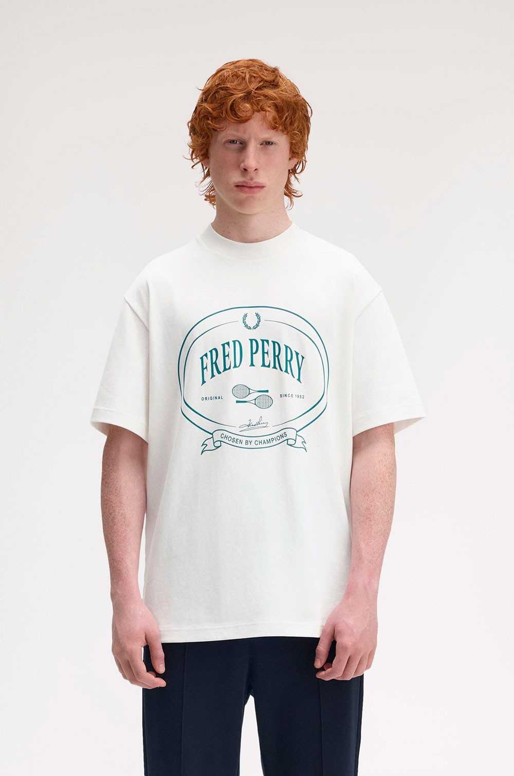 Fred Perry camiseta blanco nieve Chosen by Champions