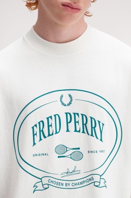 Camiseta blanco nieve Fred Perry Chosen by Champions