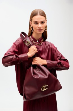 Bolso shopper burdeos Lola Casademunt