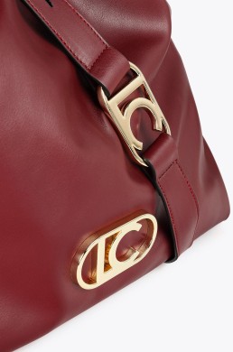 Shopper burdeos Lola Casademunt logo ovalado