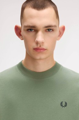 Sudadera verde cuello redondo Fred Perry