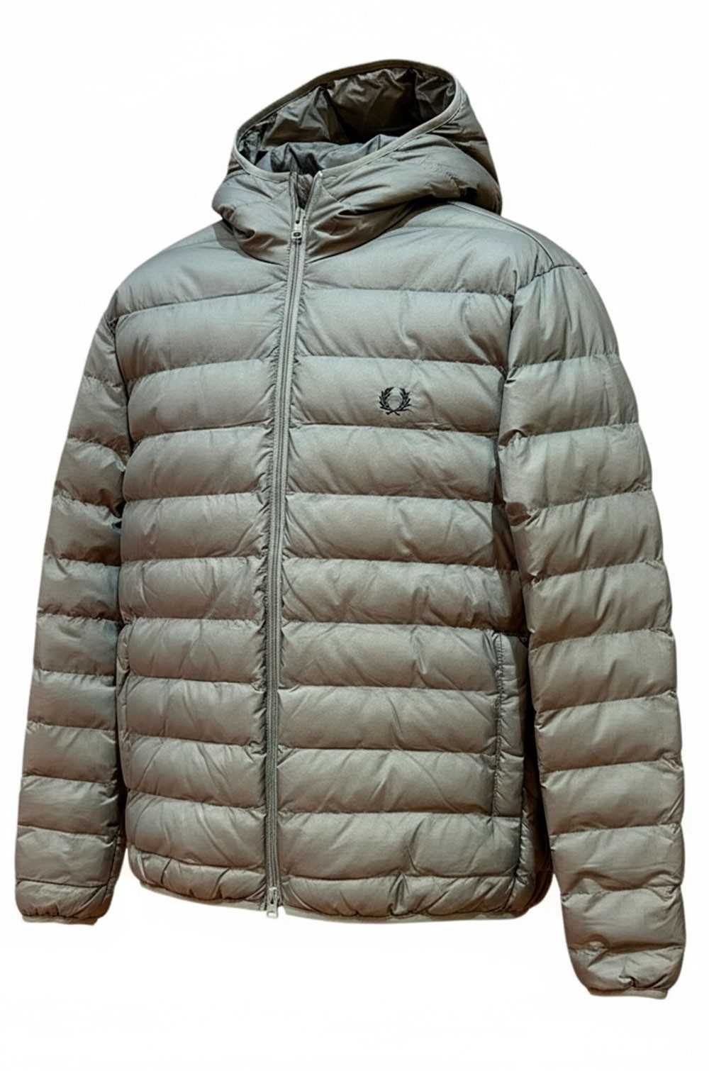 Fred Perry chaqueta acolchada verde con capucha