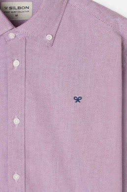Silbon camisa lisa burdeos
