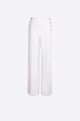 Vilagallo pantalón con botones blanco
