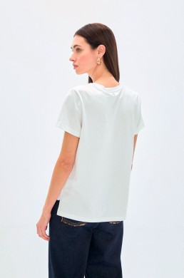 Lola Casademunt camiseta LC lentejuelas