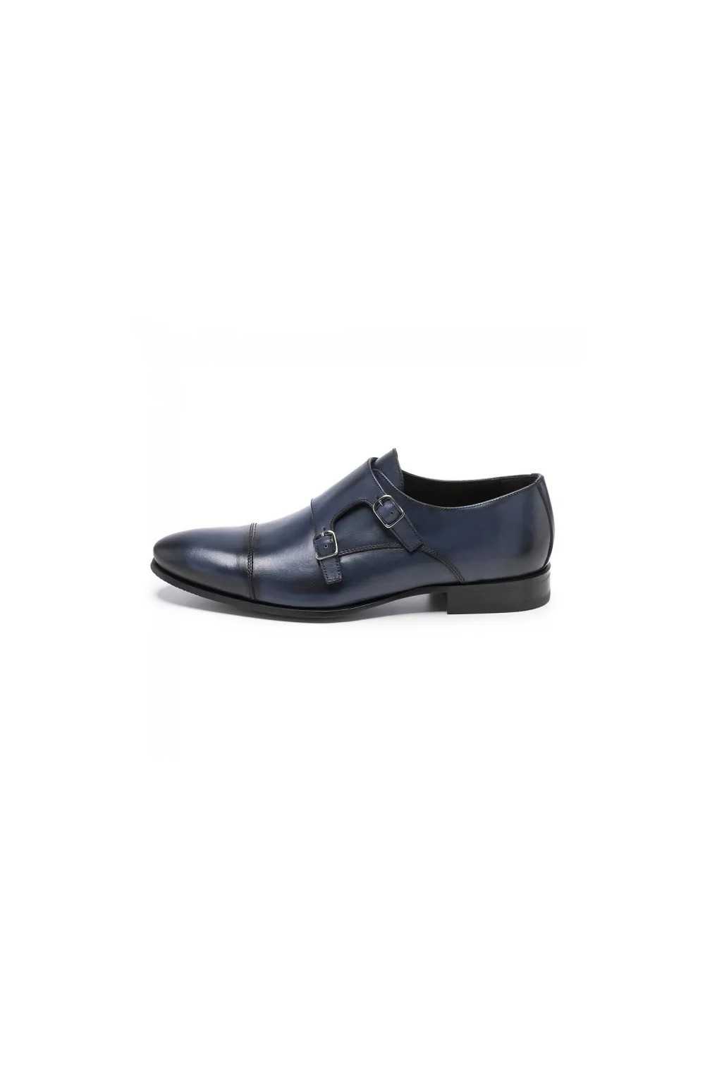 Sergio Serrano zapatos azul marino con hebillas