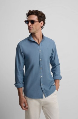 Silbon camisa azul índigo estructura