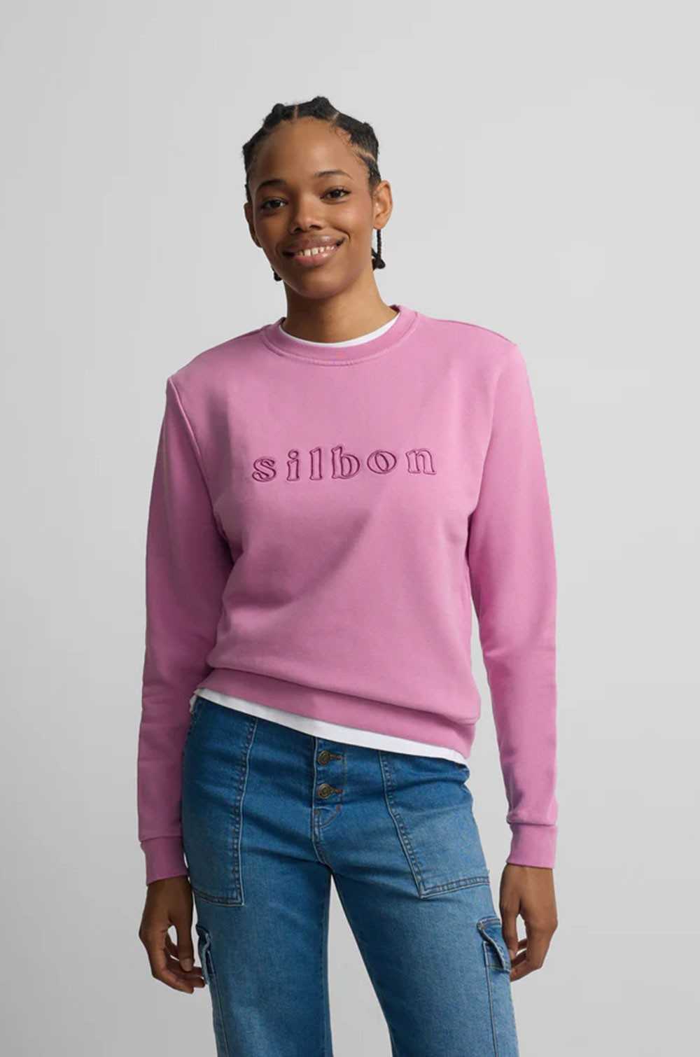 Silbon mujer sudadera morada