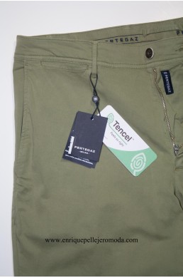 Pantalón chino verde claro Pertegaz hombre