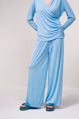 SMF pantalón punto celeste