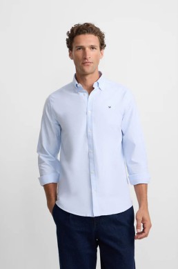 Camisa sport Oxford celeste Silbon hombre