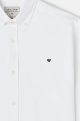 Detalle tejido Oxford camisa Silbon blanca Regular Fit