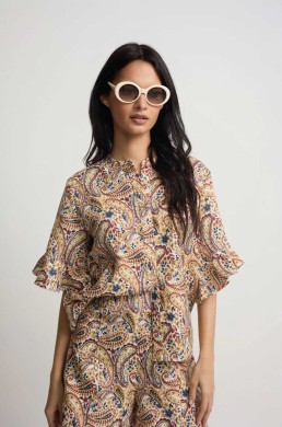 Blusa Silbon tejido ligero estampado cachemir