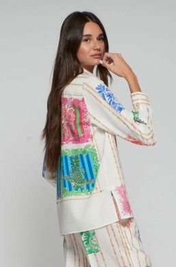 Camisa tropical Vilagallo look colorido mujer verano