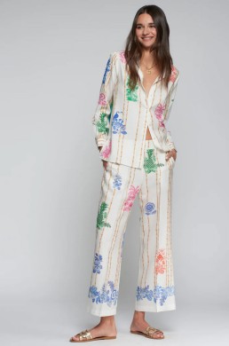 Pantalón estampado tropical bambú Vilagallo mujer