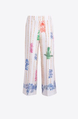 Detalle estampado bambú pantalón Vilagallo mujer