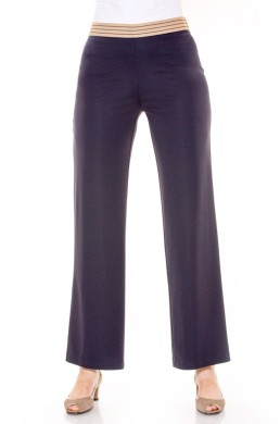 Pantalón culotte fluido azul marino Waltron mujer