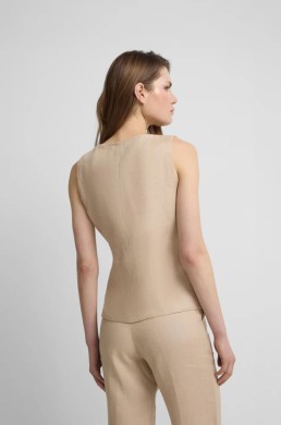 Chaleco beige Silbon look elegante verano mujer