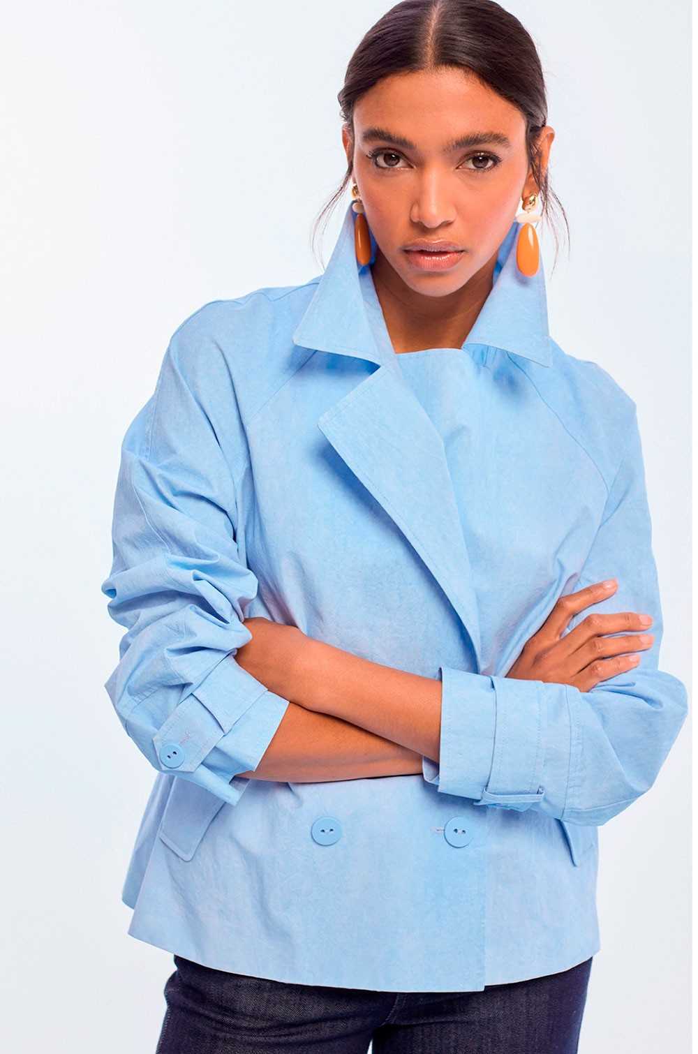 Chaqueta cruzada azul Lola Casademunt mujer