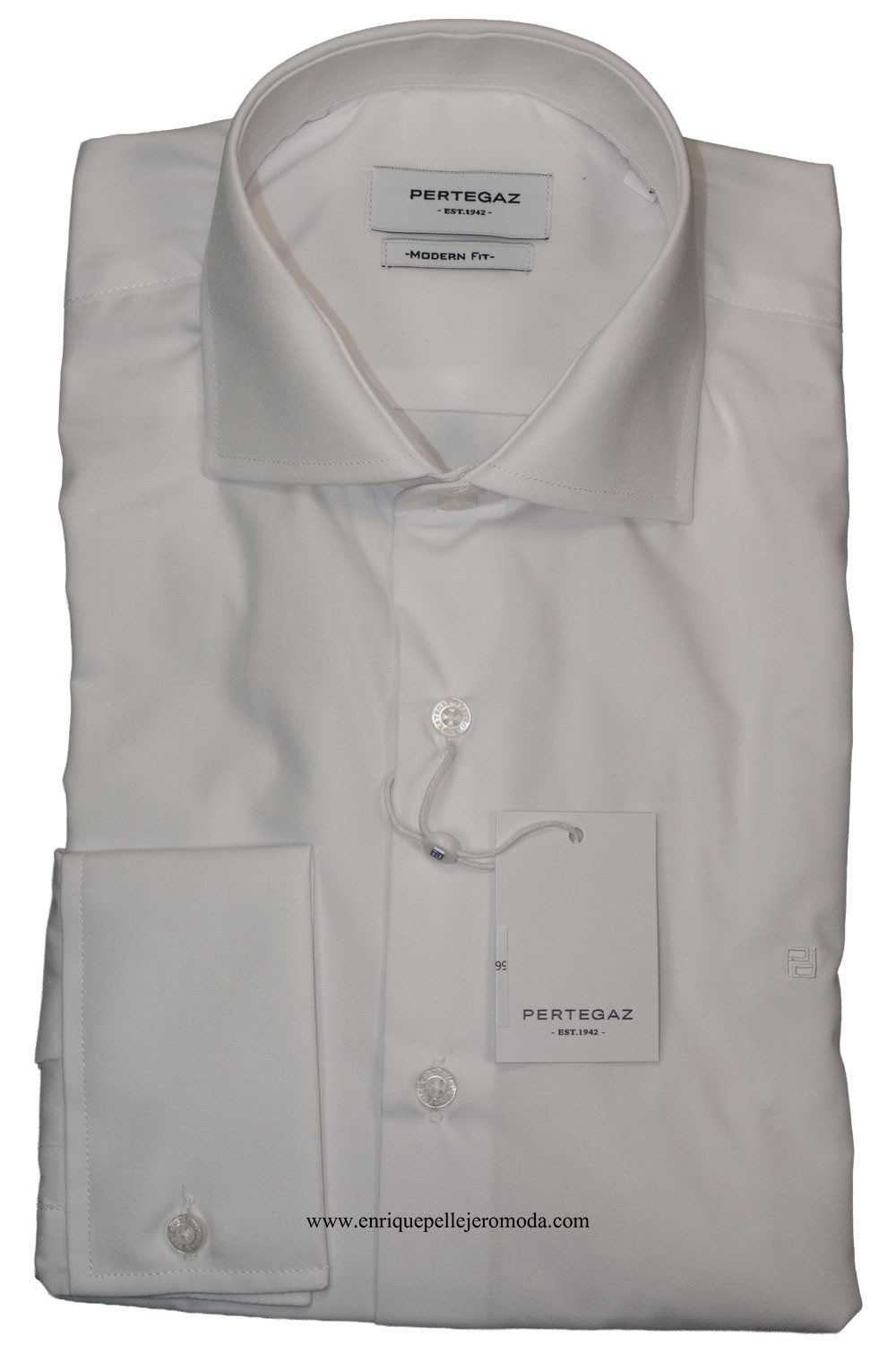 Camisa vestir blanca Pertegaz Modern Fit hombre