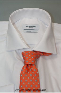 Camisa blanca elegante Pertegaz hombre fabricada en España