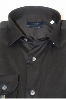 Camisa elegante negra Pertegaz fabricada en España