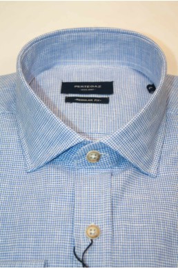 Detalle tejido pata de gallo camisa Pertegaz
