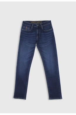 Vaquero Tailored Fit azul medio Valecuatro frontal