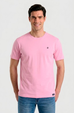 Camiseta básica rosa Valecuatro hombre