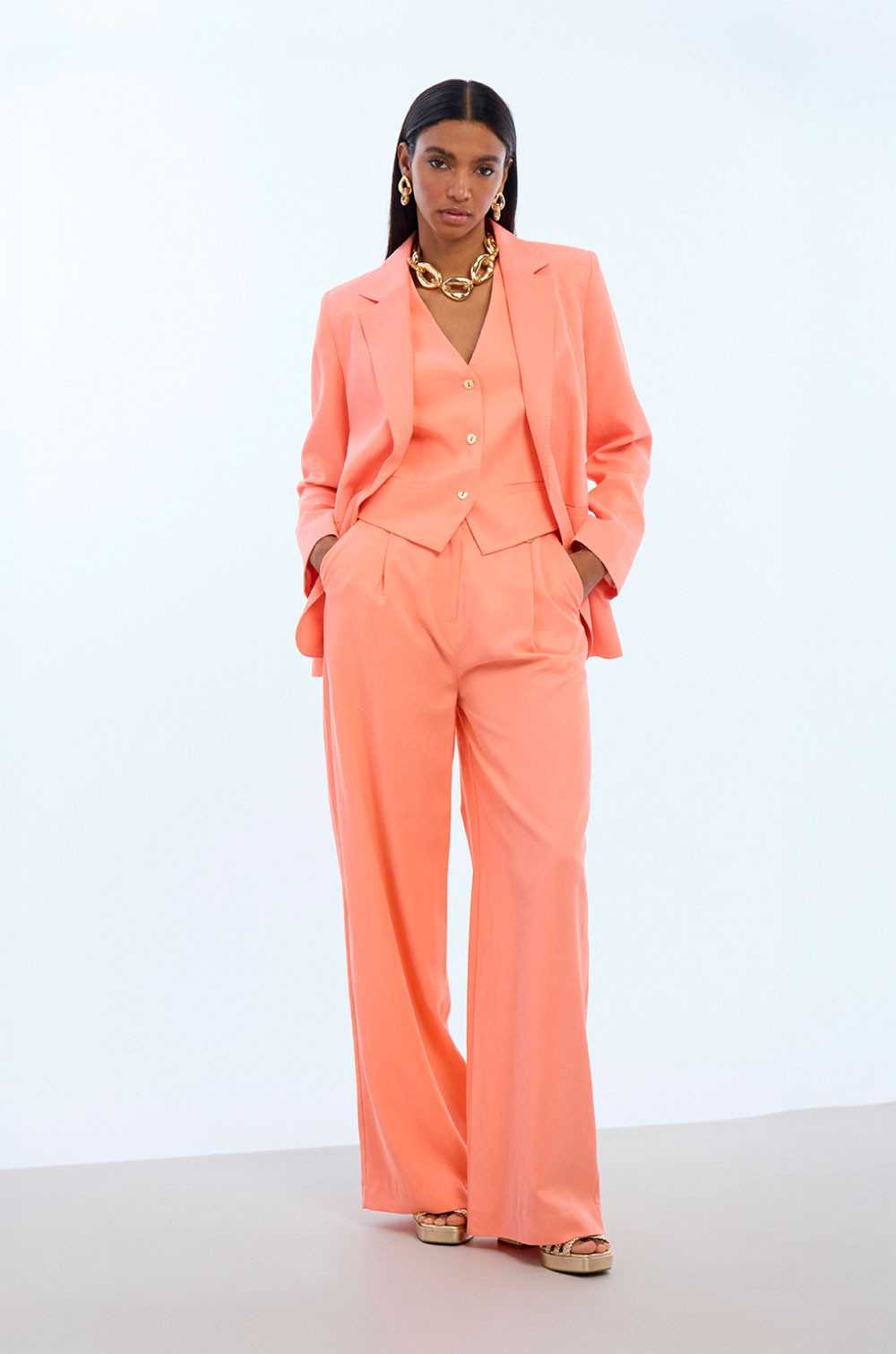 Pantalón palazzo coral Lola Casademunt mujer