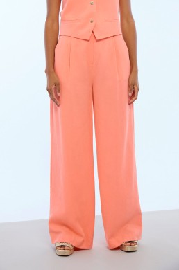 Detalle pinzas pantalón coral Lola Casademunt
