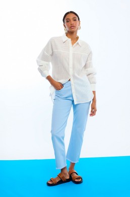 Pantalón campana azul claro Lola Casademunt mujer