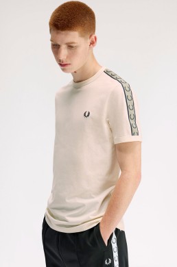 Camiseta cruda corona laurel azul marino Fred Perry