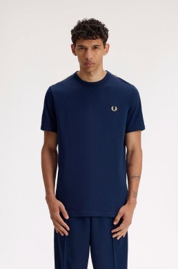 Camiseta ringer azul tenis Fred Perry hombre