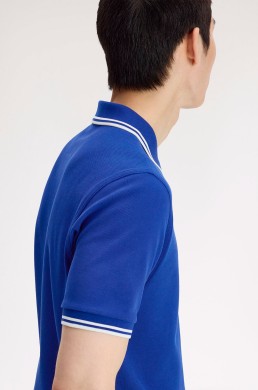 Polo Fred Perry corona laurel blanca hombre espalda
