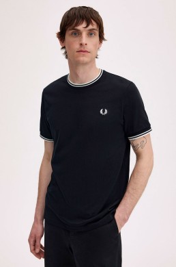 Camiseta Fred Perry corona laurel negra hombre
