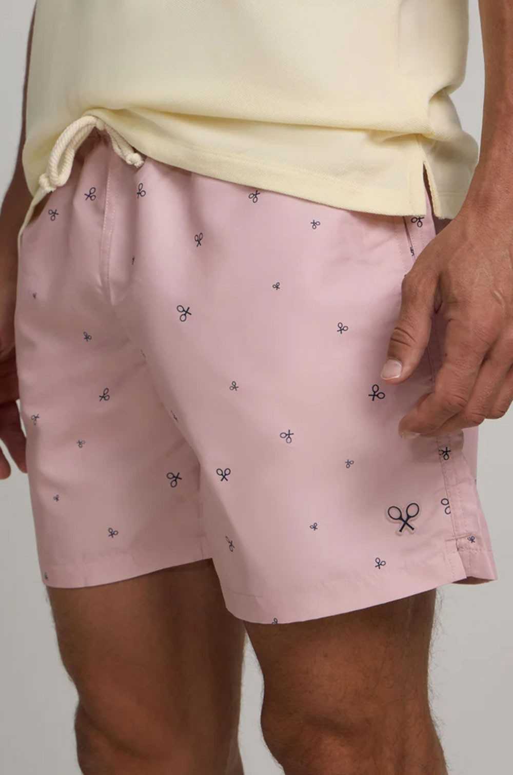 Bañador miniraquetas coral Silbon hombre