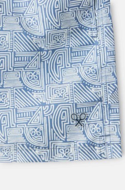 Detalle parche raqueta bañador azul claro Silbon hombre