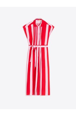 Vilagallo vestido rayas rojas y rosas