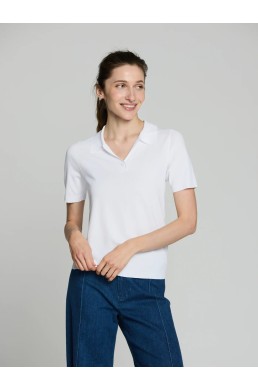 Polo de punto blanco marca Escorpion mujer