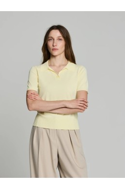Polo de punto amarillo claro Escorpion ropa mujer